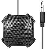 Docooler Micrófono de Condensador Ambiente Estéreo Mic 3.5mm Conector para Reuniones Comerciales Conferencia Computadora