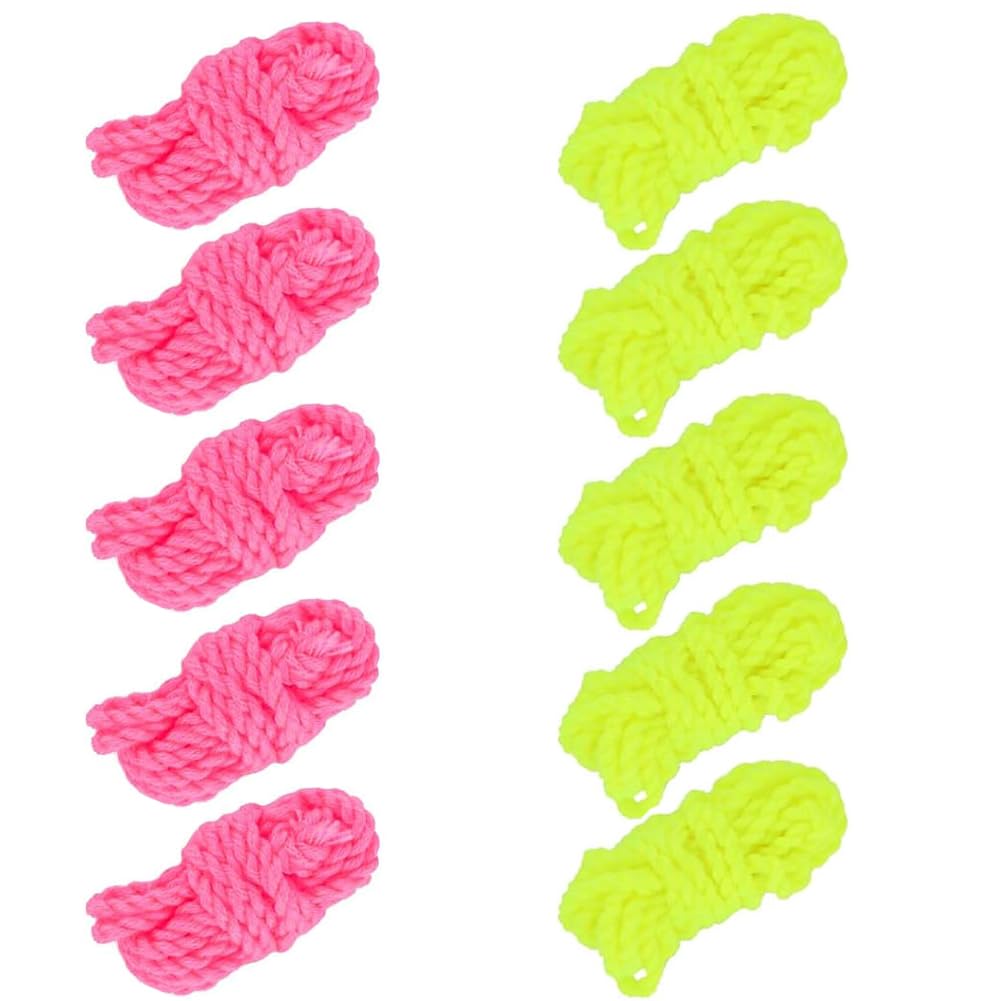 7YO 100% Polyester Yoyo Strings Replacement Pack of 10, Professional Yoyo Strings for Responsive and Unresponsive Yoyo - Pink & Yellow