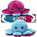 AYCA Oktopus Plüsch Wenden XXL Groß 40 cm, XXL Octopus Plüschtier Groß,Riesen Oktopus Stimmung Kuscheltier XXL Geschenke zu Weihnachten, Geburtstag für Kinder Mädchen Jungen Freunde(Blau+Lila, 40cm)