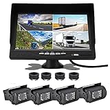 SUNNY 12/24V トラック対応 ドライブレコーダー 4PINタイプ 7インチ遮光式モニター SDカード録画記録 4チャンネル同時録画可 4分割表示可 カメラケーブル4セットMN74DVRPROSET4-SNY