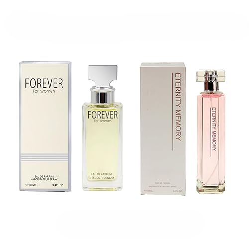Forever and Eternity Parfum - Conjunto combinado de perfume para mujer, botella de 3.4 oz  3.4 fl oz cada uno (fragancia para mujer, paquete de 2)