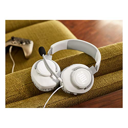 Headset Gamer JBL Quantum 100 Over Ear Branco - JBLQUANTUM100WHTAM