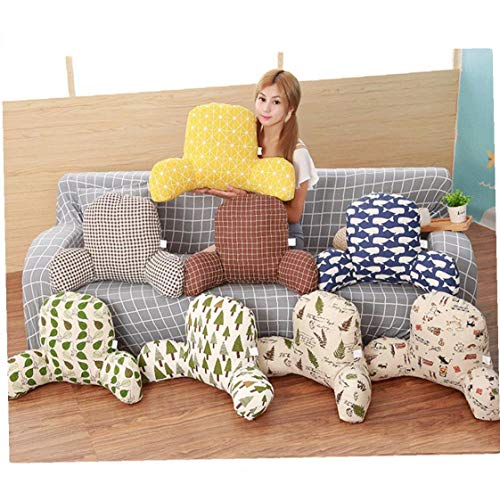 Coussin avec bras de support en tissu coton lin dossier de lit ferme - 4