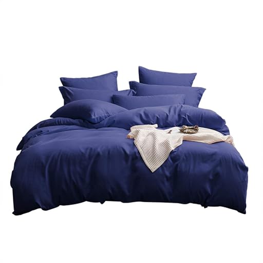 UMI Essentials Microfibre Duvet Cover Set, Navy