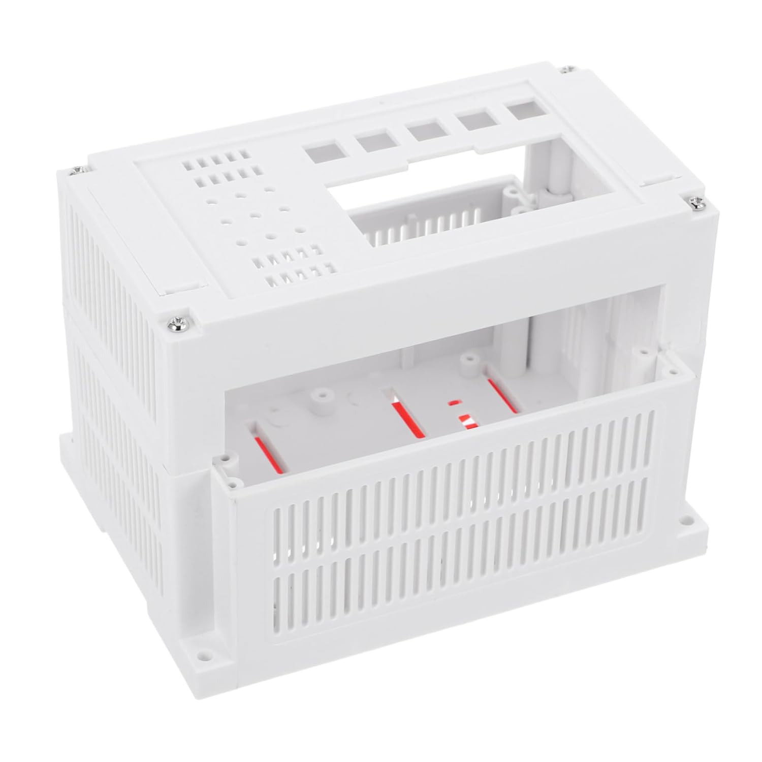 Caja de Encapsulado Eléctrico Industrial de Plástico para Electrónica, Multipropósito, Diseño Moderno, Color Blanco miniatura 1