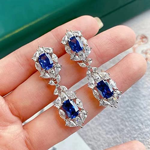 Boucles d'oreilles rubis moissanite ovale en argent 925 éclat d'exception LAMGUL