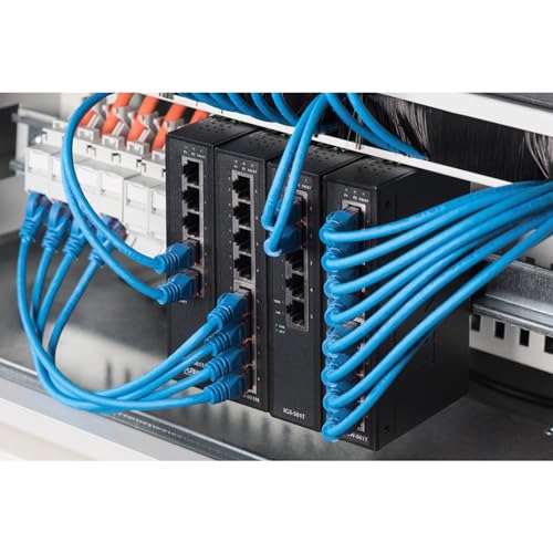 Support de rail DIN 19 pouces DIGITUS 3U avec passage de câble arrière