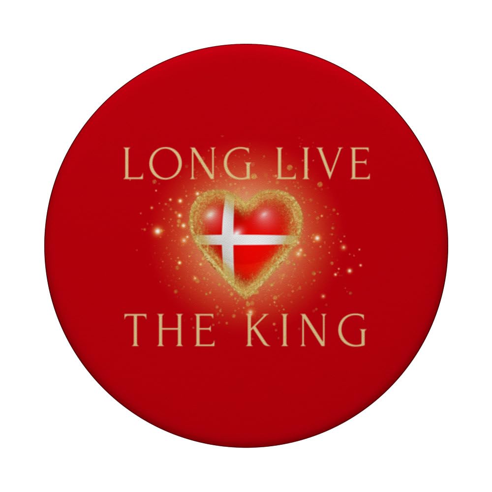 Denmark Frederik King Tak Coronation 2024 Thank you PopSockets Swappable PopGrip, Black - Image 3
