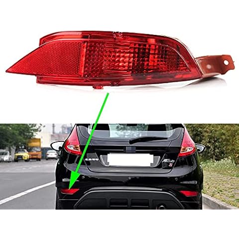 Left Side Car Rear Bumper Reflector Light Fog Lamp For Ford Fiesta Mk7 VII 2009-2014 Cover