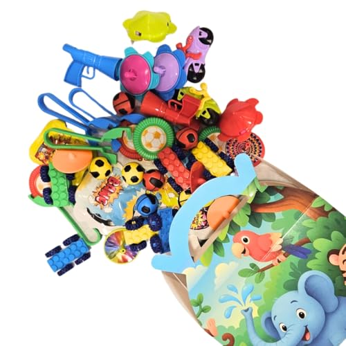 Image of Wanna Party Return Gifts For Birthday Prty -60Pcs Return Gifts For Boys Birthday| Khoi Bag /Pinata Fillers For Kids|Return Gift Bags For Kids Boys| Best Combo Gift Items for Boys- Jungle Theme