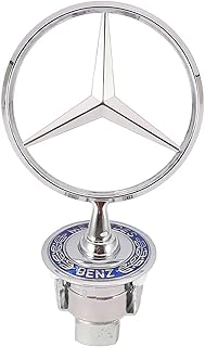 MbEta Hood Star Emblem Badge Alloy Plated Hood Replacement Accessories Fit for Benz W124 W210 E-Class W202 W203 C Class W204 C Class W220 S Class 1994-2007(Silver)