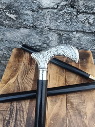 Brass Walking Stick Derby Silver Handle Vintage Wooden Walking Stick Best Gift