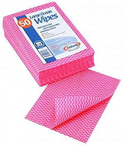 Abbey CCR058 All Purpose Cloths, Red (Pack of 50)