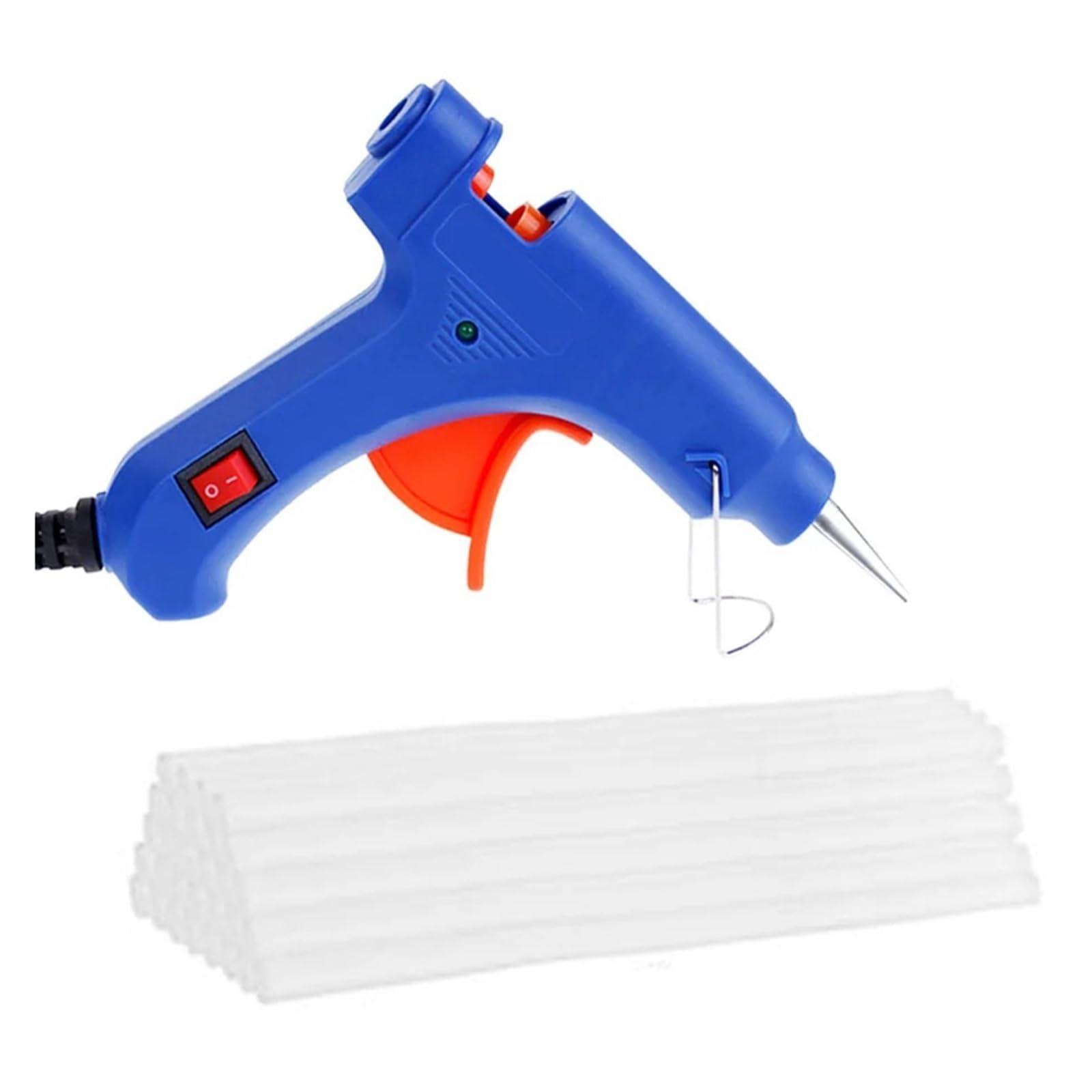 Pistola For Colla A Caldo Da 20 W Con Stick Di Trasparente 7 Mm Mini US/EU Strumento Riparazione For A Temperatura Elettrica Calore Speciale Sti Riscaldamento Rapido(Set 5)