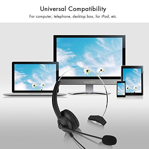 Auriculares de 3.5 mm con micrófono para PC centro de llamadas y móvil ligero 7