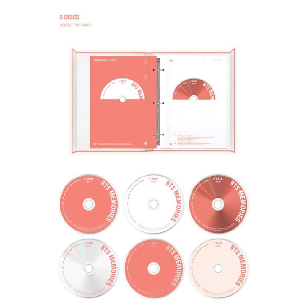 BTS Memories of 2019 (6 DVD Set/Region in Area 1) (incl. 4 x 6 7pc Photo Set,Paper Photocard Frame + Photocard)
