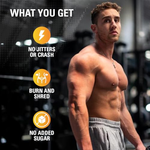 Image of EHP Labs OxyShred Non Stimulant Pre Workout Powder - Stim Free Pre Workout, Caffeine Free Preworkout for Men & Women with L Glutamine & Acetyl L Carnitine - Peach, 60 Servings