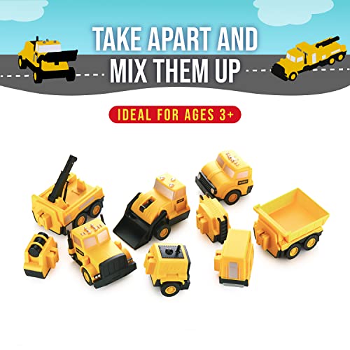 Popular Playthings Magnetic Vehicles for Toddlers 1-3, Mix or Match Car Toys, Set of 3 Gift for Kids - Construction Vehicles by POPULAR PLAYTHINGS - Image 3
