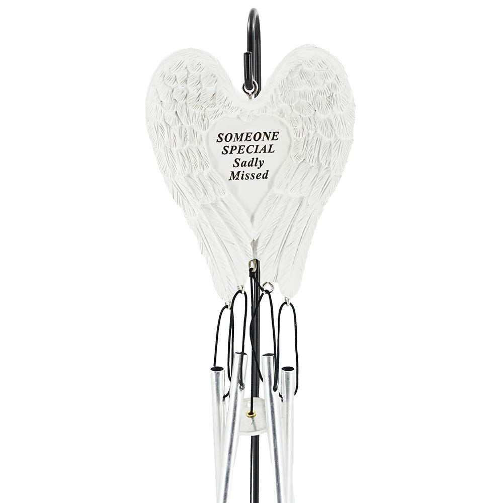 Someone Special Sadly Missed Guardian Angel Wings Graveside Memorial Wind Chime