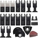 Multifunktionswerkzeug Sägeblätter Zubehör Kit, 44 Stück Gemischt Oszillierendes Blätter Satz für Bosch DeWalt Fein Makita Dremel,Multitool Werkzeug Geeignet für Holz,Weich Metall,Kunststoff