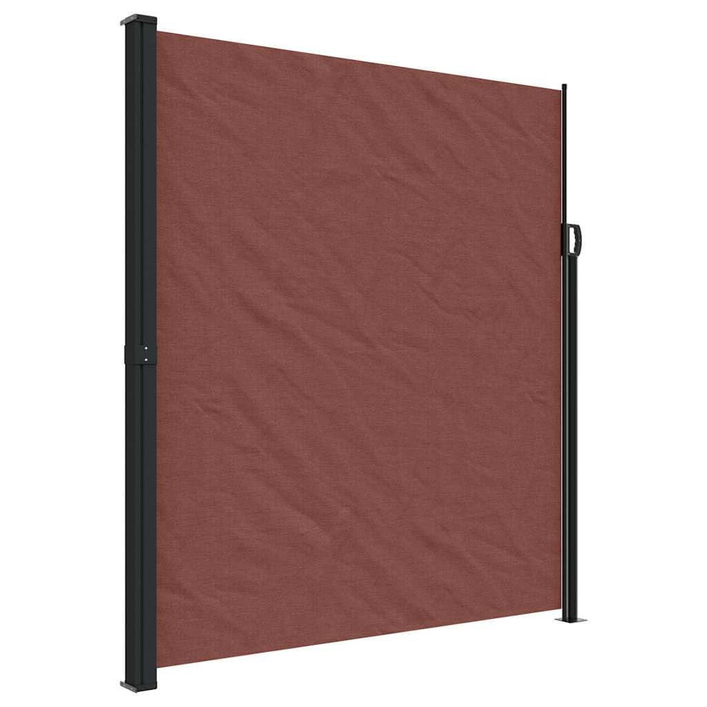 vidaXL Retractable Side Awning, Outdoor Privacy Screen for Garden Balcony Terrace Patio Yard, Waterproof Sunshade, Brown 220x600 cm — image 1