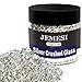 JEMESI 100g Cristal Triturado,2-4mm Cristal Metálico Triturado Reflectante Chips de Cuentas con Purpurina para Bricolaje, Resina, Relleno de Jarrones de Uñas, Joyería, Artesanía, Decoración (Plata)
