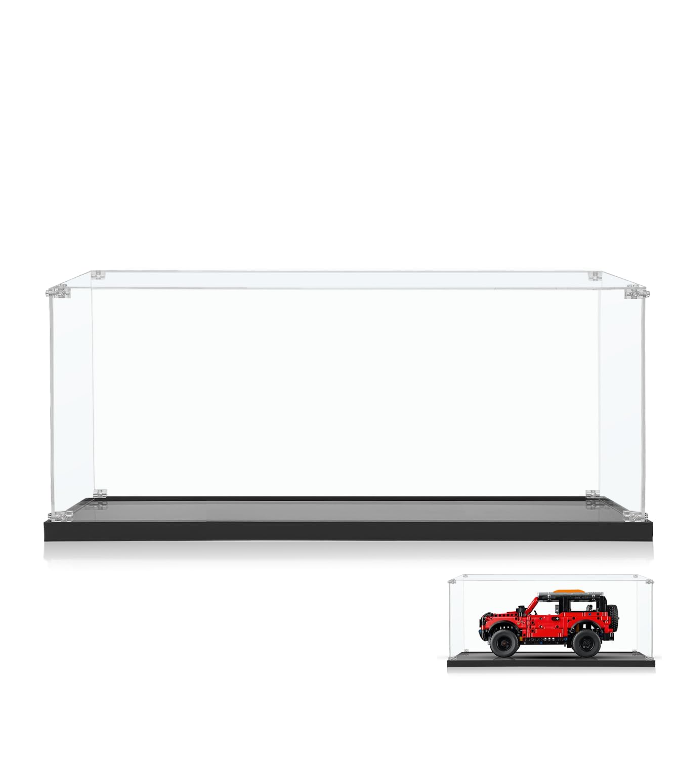 Acryl-Vitrine für Lego Technic Ford Bronco SUV Offroad-Fahrzeug-42213 – Staubdichte Aufbewahrung, Größe: 35X20X15 cm (Nur Display Case, Keine für Lego-Modell inbegriffen)