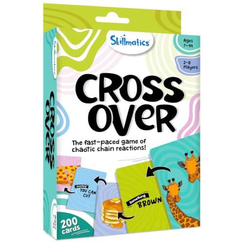Image of Skillmatics Card Game - Crossover, Fast-Paced Connection Cards for Kids, Teens & Adults, Quick Thinking, Fun Family Game Night & Party Favourite, Gift for Ages 7, 8, 9 & Up, 2-8 Players