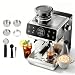 CAFELFFE MK-903 Professionelle 20-Bar-Espressomaschine mit integriertem Mahlwerk, Heiß-/Kaltbrühfunktion für Latte Macchiato und Cappuccino, 1,8-Liter-Wassertank und 1500-Watt-Brühleistung.