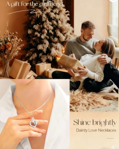 Jewelry To My Wife Necklace from Husband,Custom Birthstone Heart Necklace for Women,Romantic Christmas Birthday Valentine Gift - Image 5