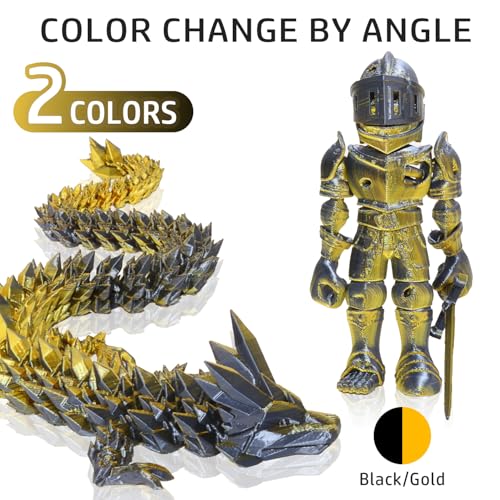 Image of LOVOON Silk Dual-Color PLA Filament with Black and Gold,1.75mm PLA Filament DualColor Change by Angle,Compatible with Most FDM 3D Printers,1kg(2.2lbs) /Spool