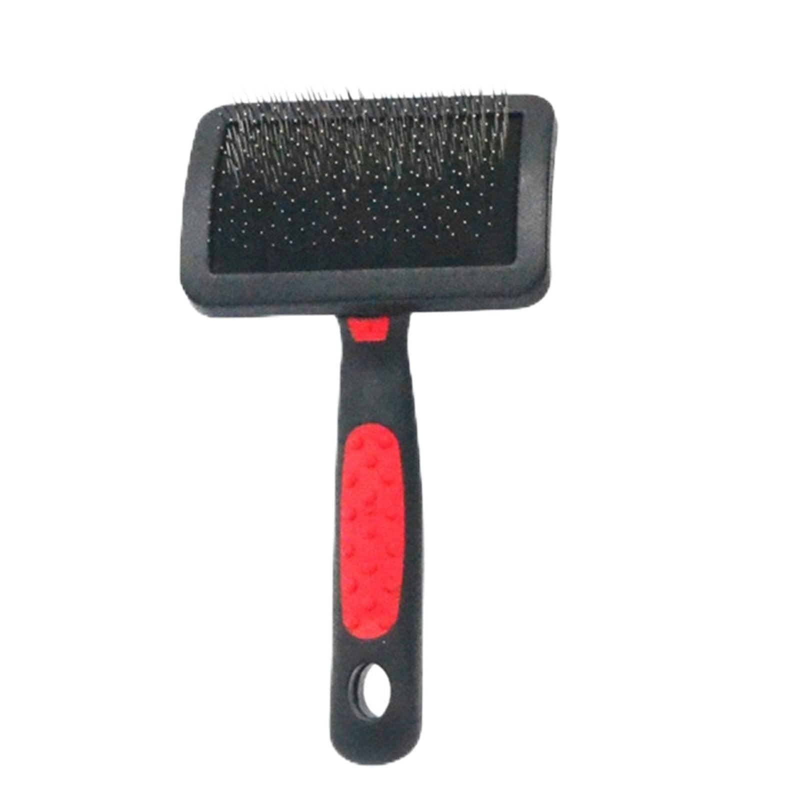 DieffematicSZ Grzebień Comb Surface Black Handle Red Footprint Needle Comb (Color : S)