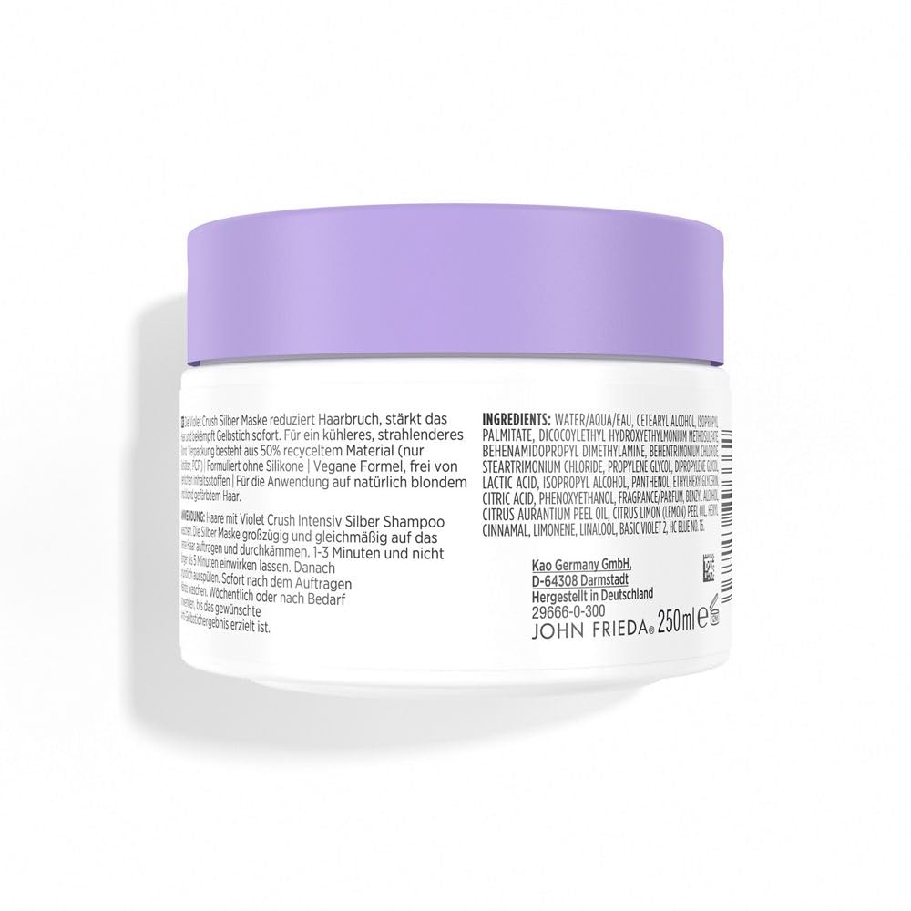 John Frieda Violet Crush Silber Maske – Inhalt: 250ml – Haartyp: blond mit Gelbstich (natürlich, coloriert oder gesträhnt) - 2