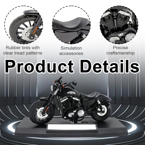 Image of costume Motorcycle Model, Detailed Motorbike Replica for Collectors, Dirt Motorbike with Movable Parts, Mini Motorbike for Display and Play, Black Finish, 17.5x9.5 cm Dimensions