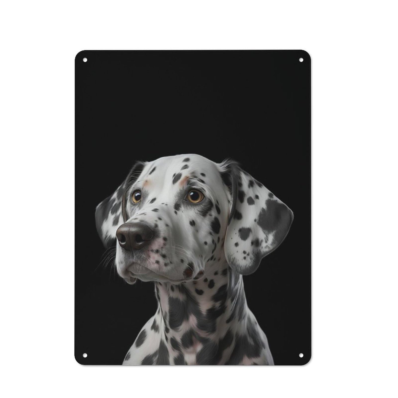 Junmoney Dalmatian Dog Portrait Retro Tin Sign 40X30cm For Workshop Wall, For Collectors Of Retro Metal Wall Decor