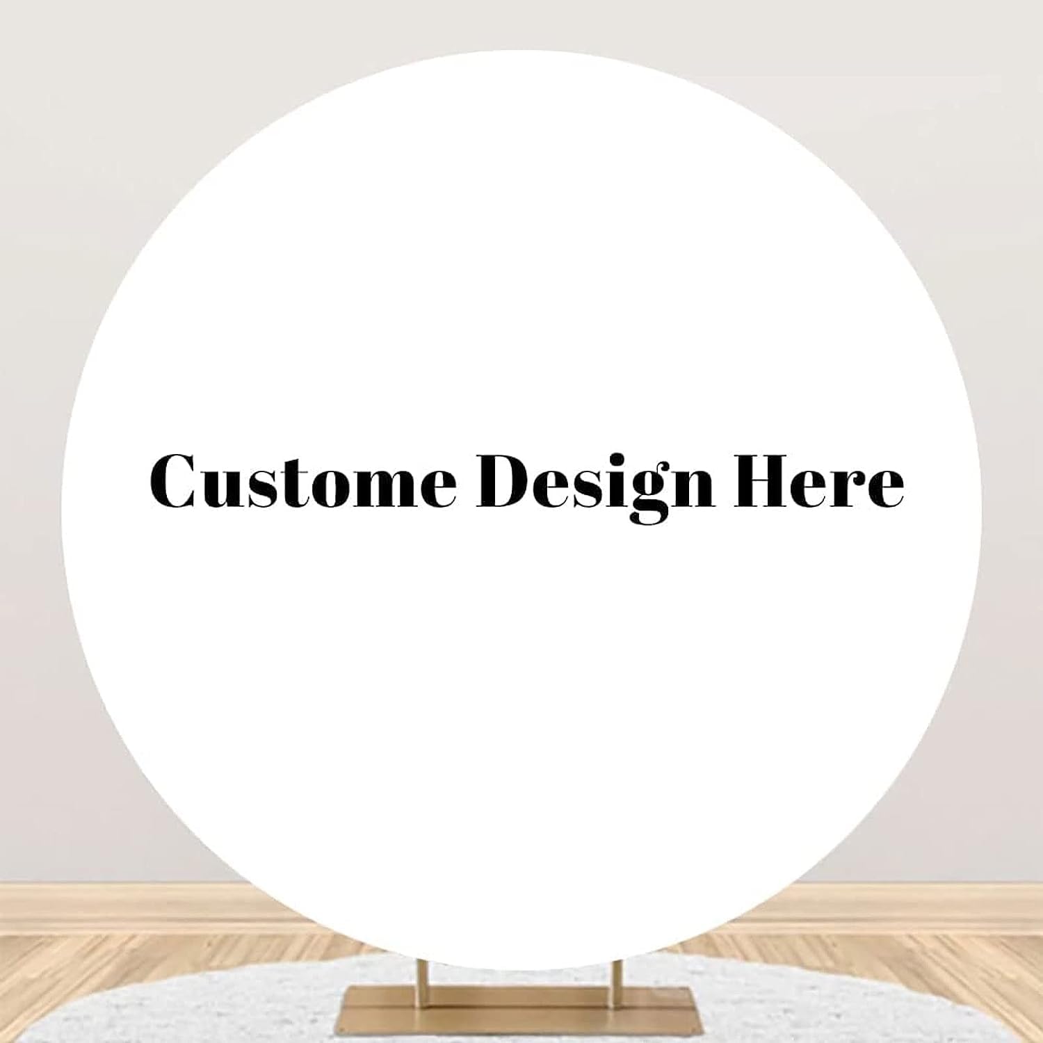 Diametro 220cm Personalizzare poliestere rotonda copertura fondale,Immagine personalizzata con dimensione,logo,fondale di testo per vari oggetti di scena del partito di evento