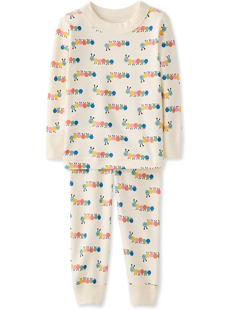 White Hanna Andersson Long John Pajama Set (Infant/Toddler/Little Kid/Big Kid)