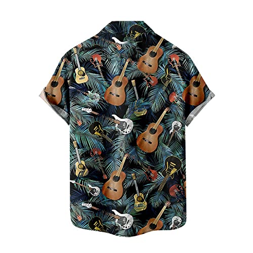 Hawaiian Shirt for Men Summer Short Sleeve Button Down Men's Beach Shirts Casual Floral Shirts Cotton2