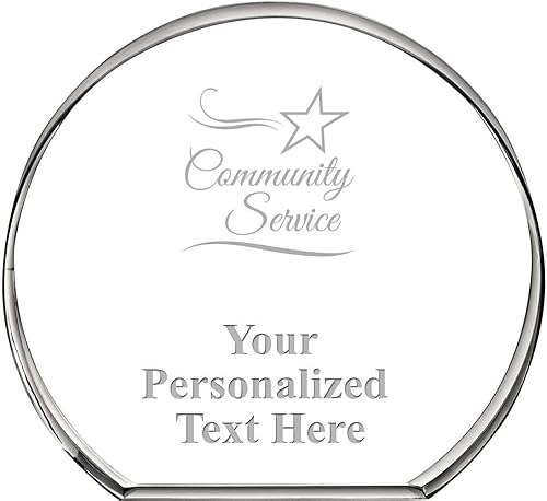 Pisapapeles del círculo derecho del servicio comunitario, regalo de pisapapeles cristalino grabado aduana