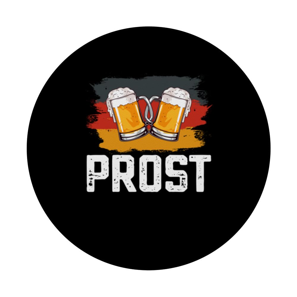 Prost Beer German Flag Beerfest Oktoberfest for Men PopSockets Swappable PopGrip, Black - Image 3