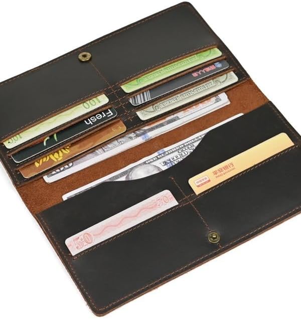 [YOROXRG] 財布カードケース軽量スリム大容量多機能本革メンズレディースおしゃれ便利耐久性携帯しやすいプレゼントに最適 (20