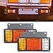 AOKEN 65LED Trailer Tail Lights Bar with Iron Plate,12V Waterproof LED Turn Signal/Parking/Reverse/Brake/Running Lamp for GMC W Series Isuzu Elf Truck NPR NPR-HD NKR NHR NRR FSR FRR 1984