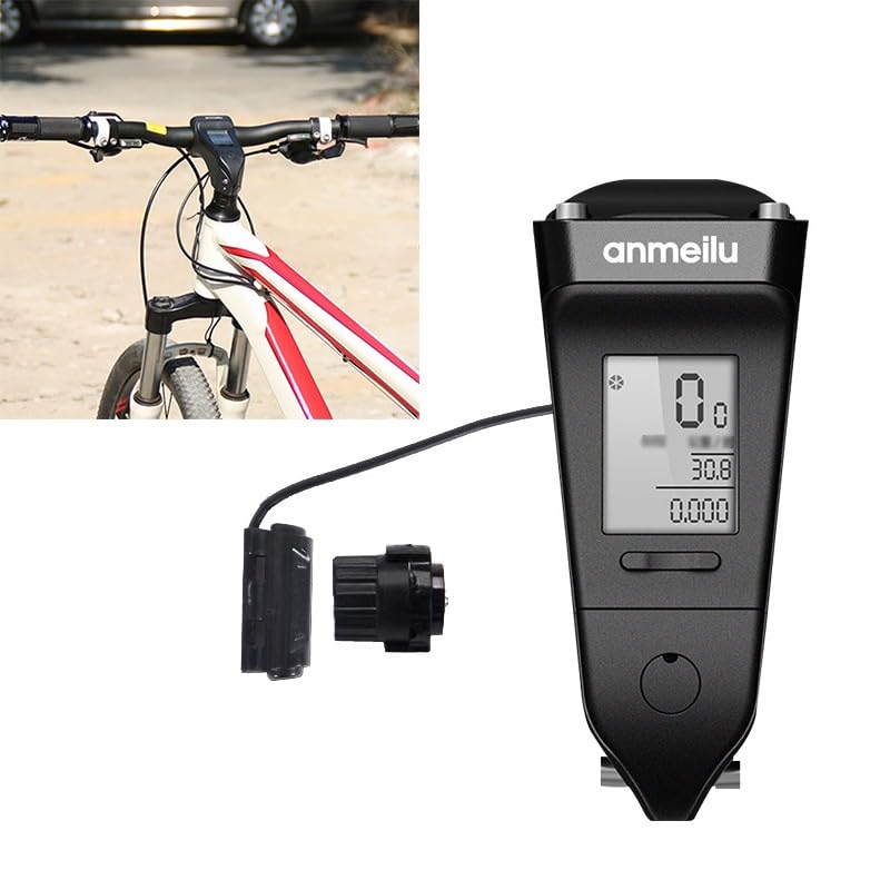 Kilometerzähler, Digitaler Tacho mit Hintergrundbeleuchtung, IPX6 Wasserdicht Fahrradcomputer für Kilometerstand, Kalorien, Temperatur