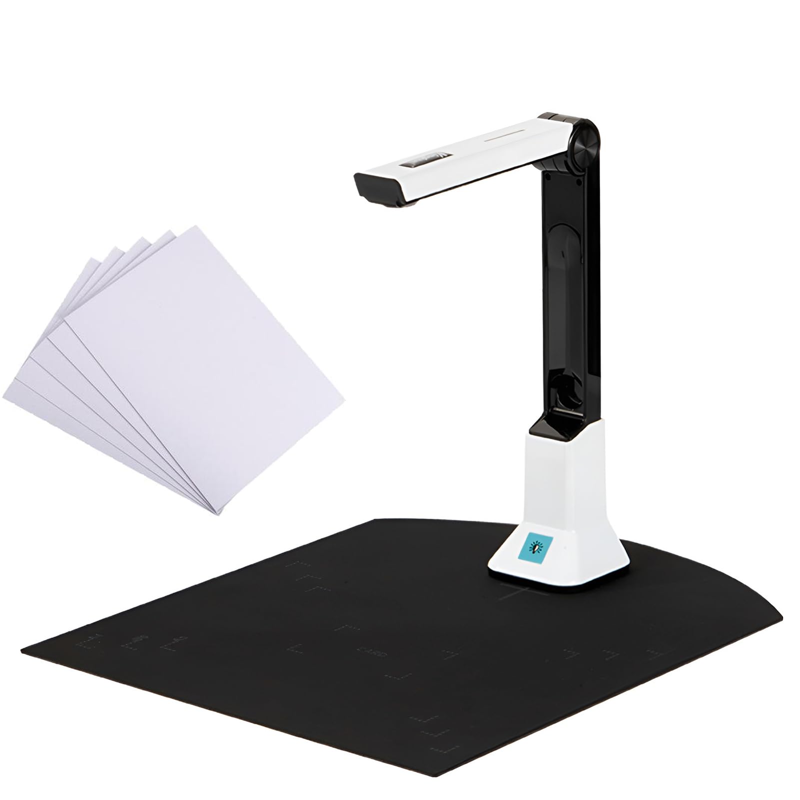 Scanner per documenti portatile, fotocamera per libri in testa per scansione A3 e A4, esportazione PDF con correzione automatica, per aule e biblioteche di uffici
