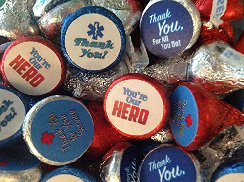 L.E. Candy Company Hersheyâ€™s Kisses Milk Chocolate, SHOW THEM THAT YOU CARE themed KISSES in a 1 pound resealable pouch. Gift for those you want to thank .