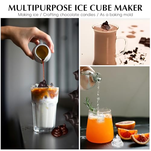 Molde de silicona para cubitos de hielo, 2 piezas miniatura 3