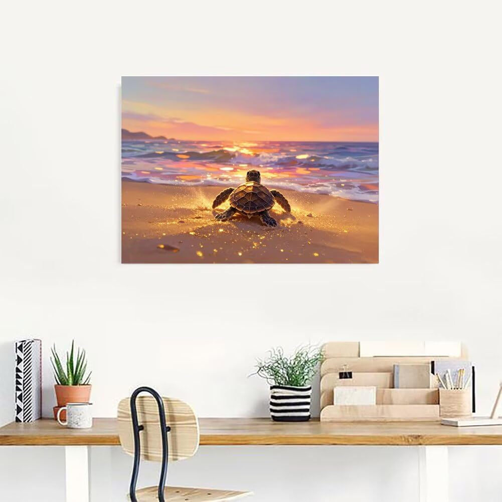 5D Diamond Painting Kit Tartaruga Marina Quadri con Perline 120x90cm 7-L907H