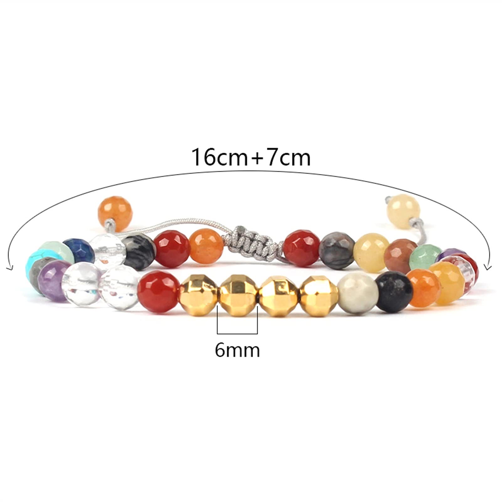 Bracciale in Pietra Naturale Bracciale in Cristallo Naturale Yoga Reiki Chakra Bracciale in Pietra con Perline Uomo Donna Charms Braccialetto Gioielli Braccialetto Gioielli