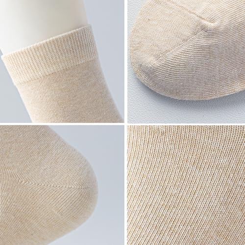 Image of MAGIARTE Womens Mini Crew Cotton Socks,6 Pairs