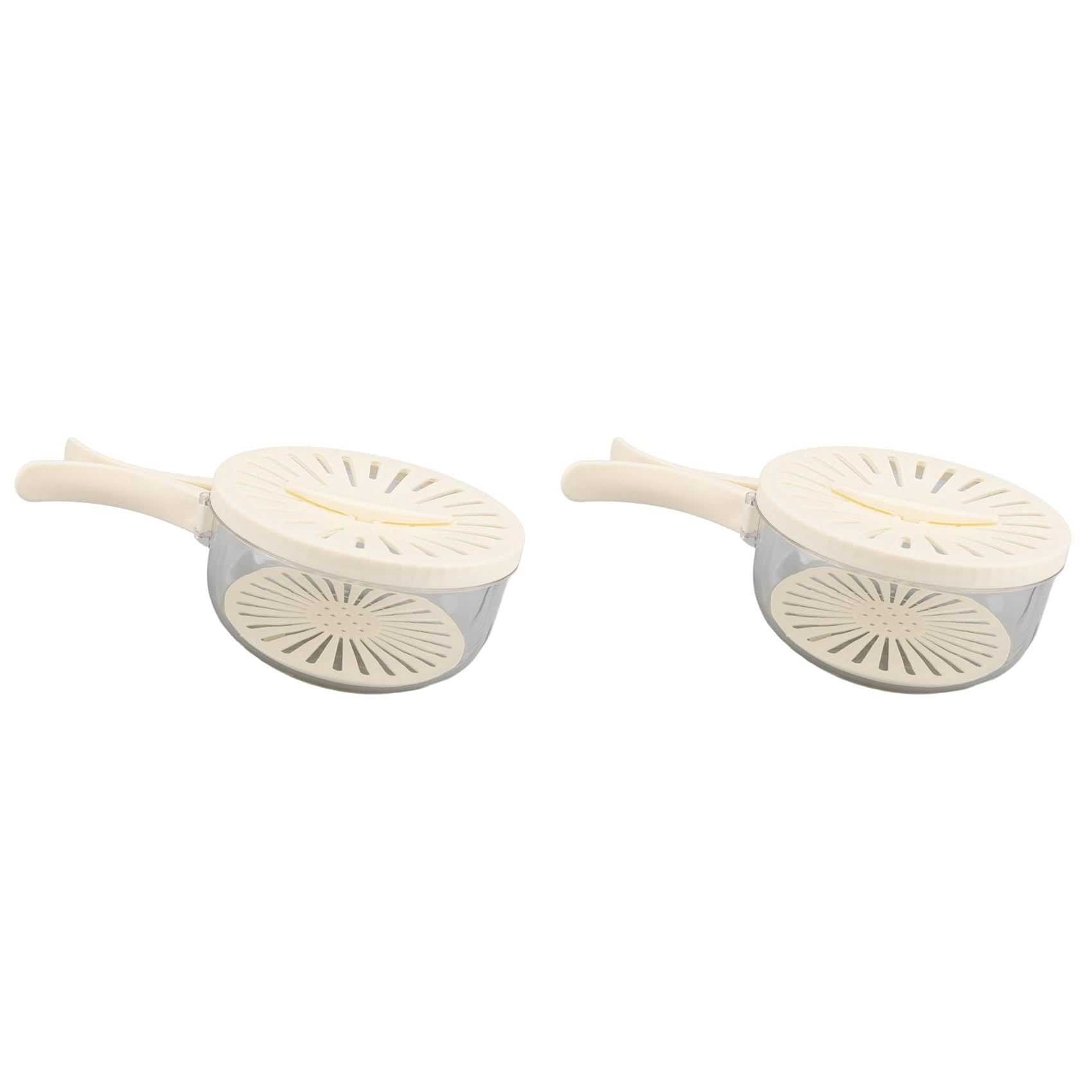 Aundhegrtt 2X Multi-Function Fruit and Vegetable Washing Bowl Drain Basket with Folding Handle Two-In-One Kitchen Drain Rack
